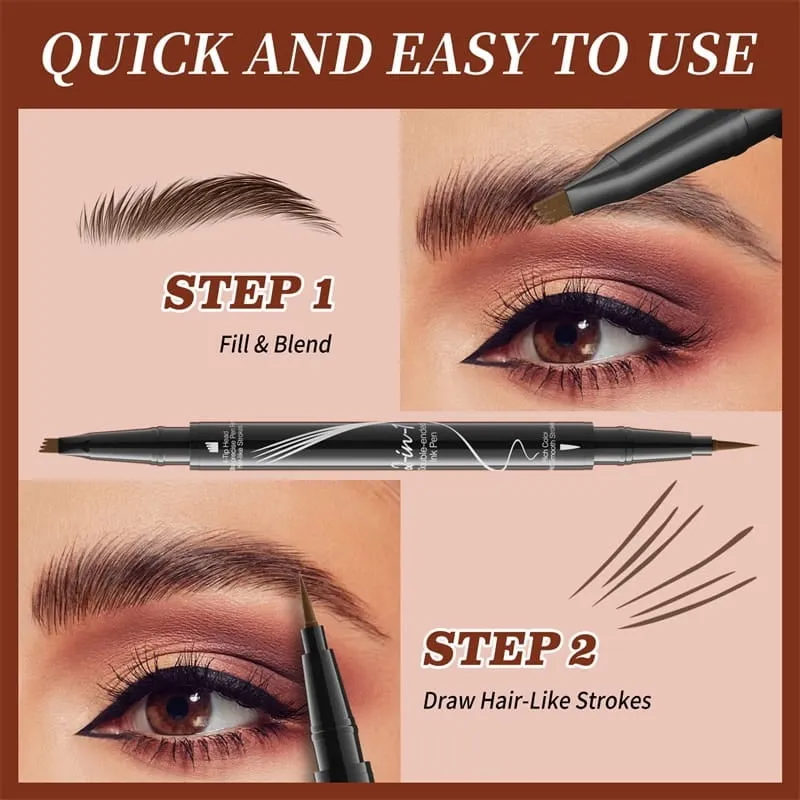 BUY 1 GET 1 FREE( 2 PCS)2-In-1 Waterproof Long-Lasting Eyebrow Pen