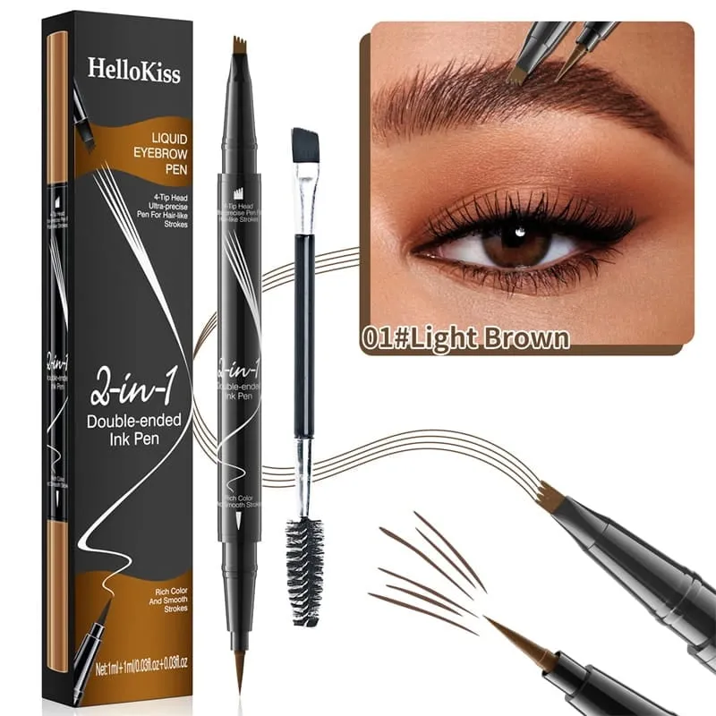 BUY 1 GET 1 FREE( 2 PCS)2-In-1 Waterproof Long-Lasting Eyebrow Pen