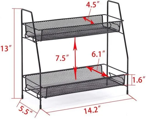 Desktop Countertop Small Storage Spice Rack Organizer