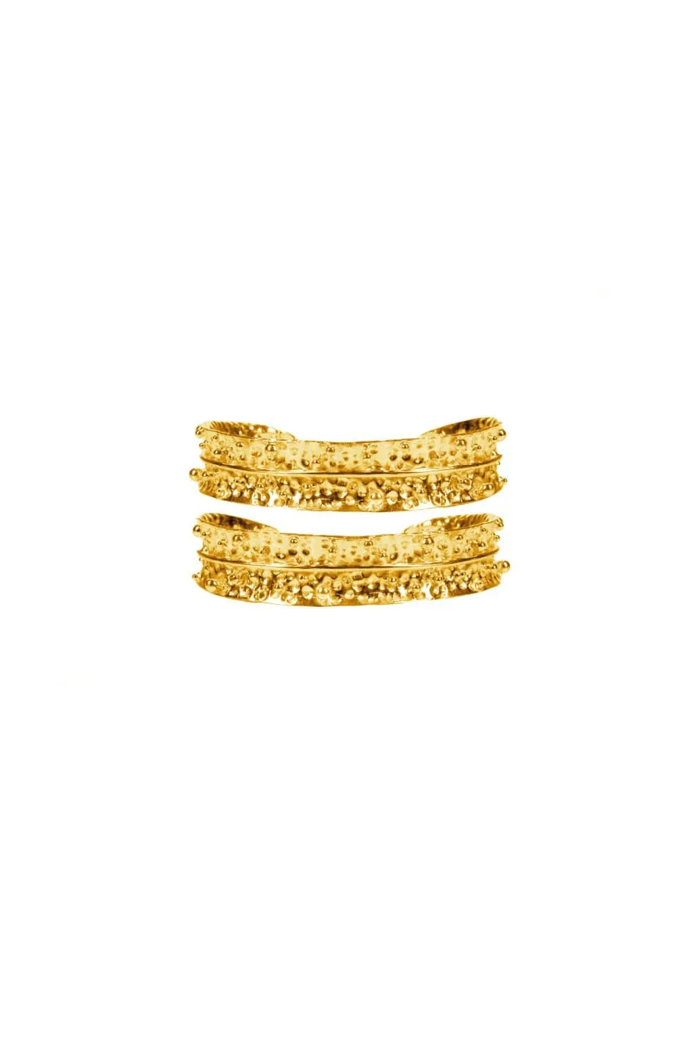 DIRA BANGLE MORNING DEW GOLD TONE - SET OF 2