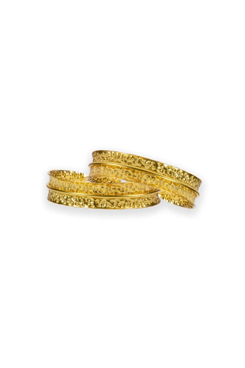 DIRA BANGLE PLAIN GOLD TONE - SET OF 2