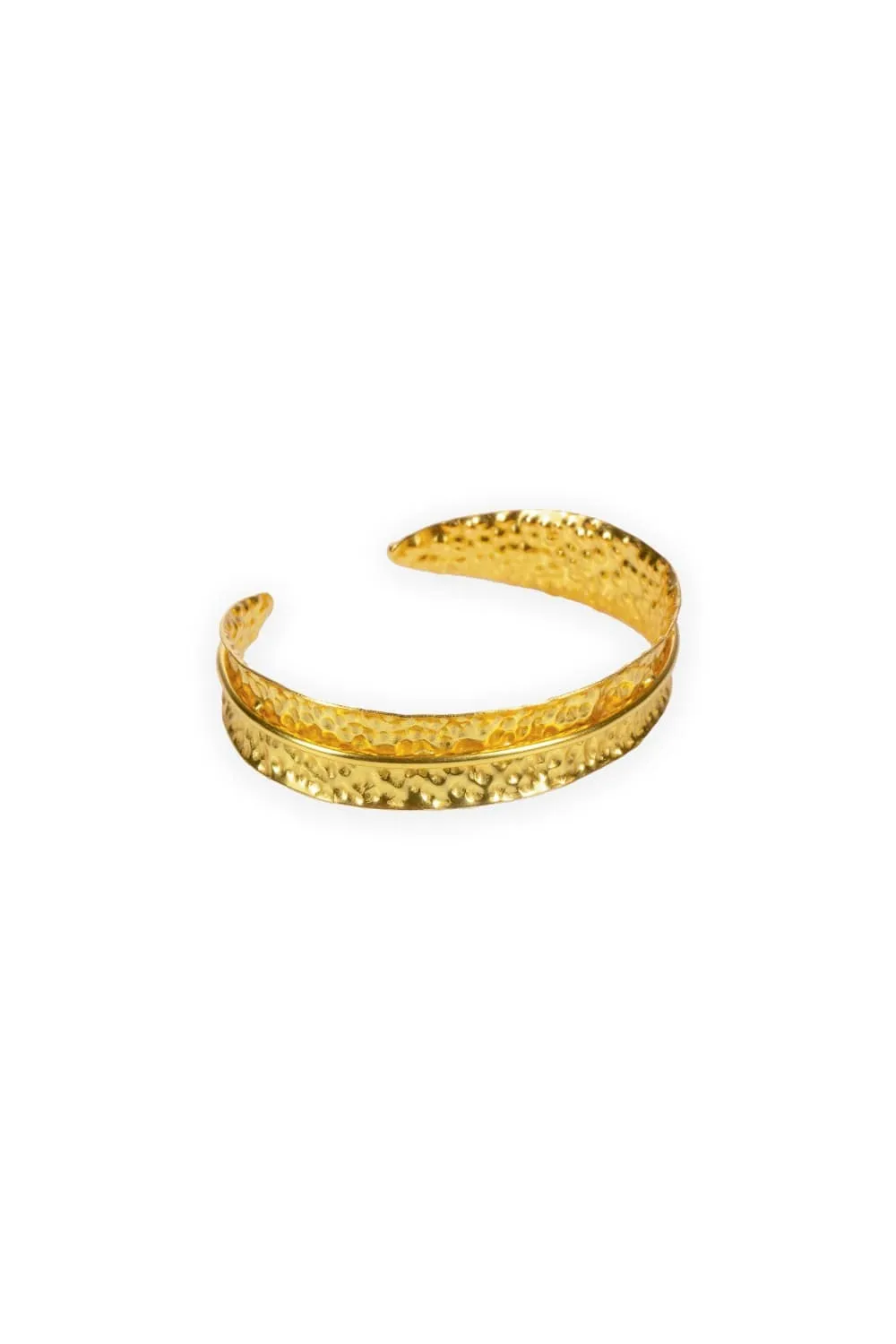 DIRA BANGLE PLAIN GOLD TONE - SET OF 2