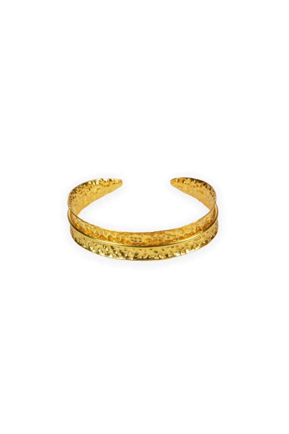 DIRA BANGLE PLAIN GOLD TONE - SET OF 2