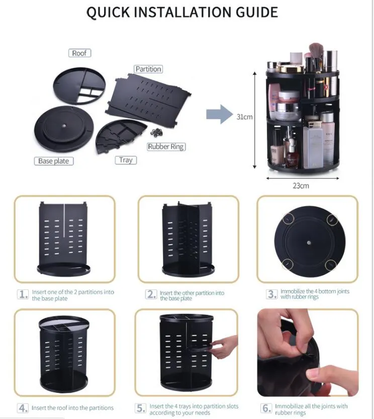 Rotating Makeup Organizer