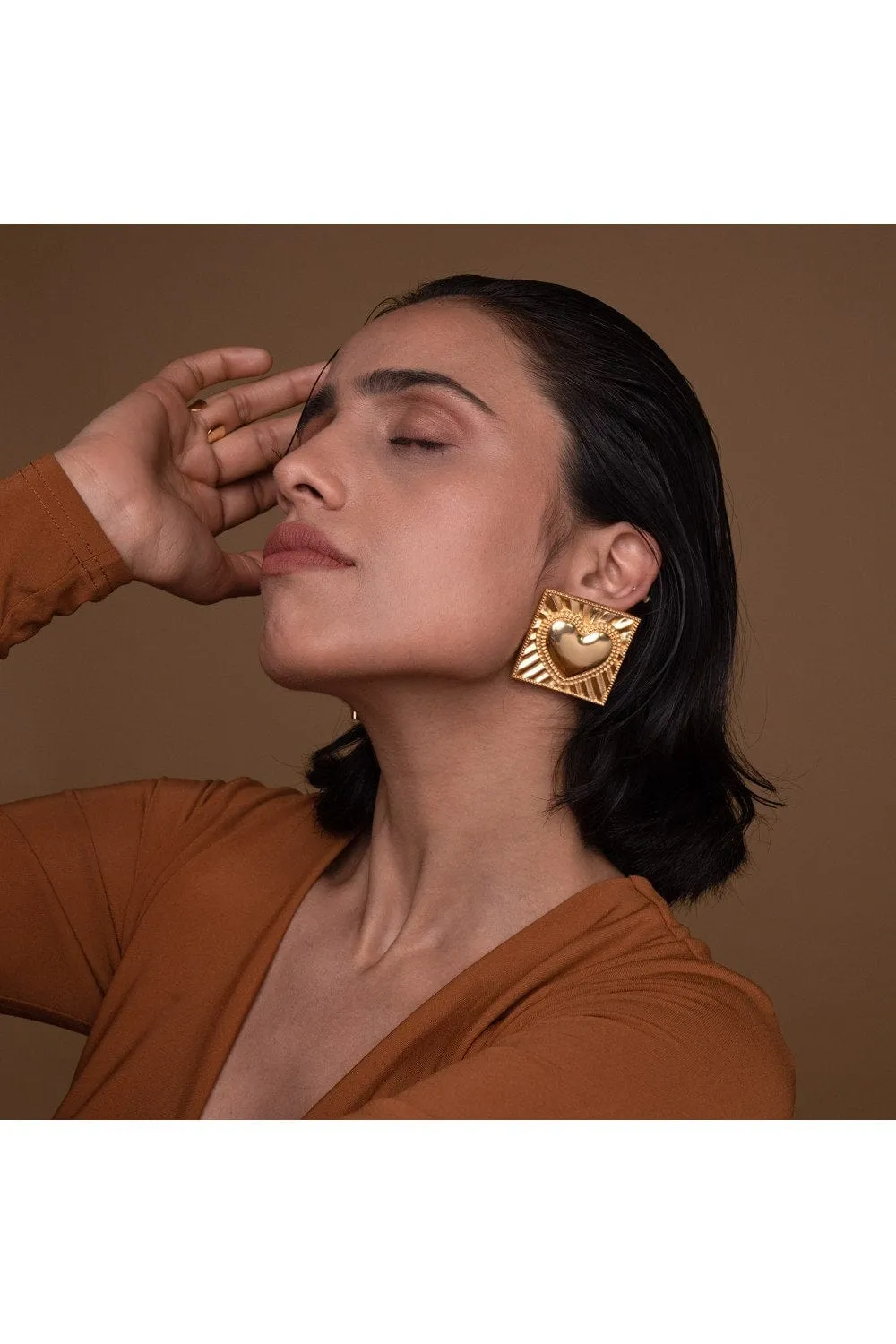 Vintage Heart Earring