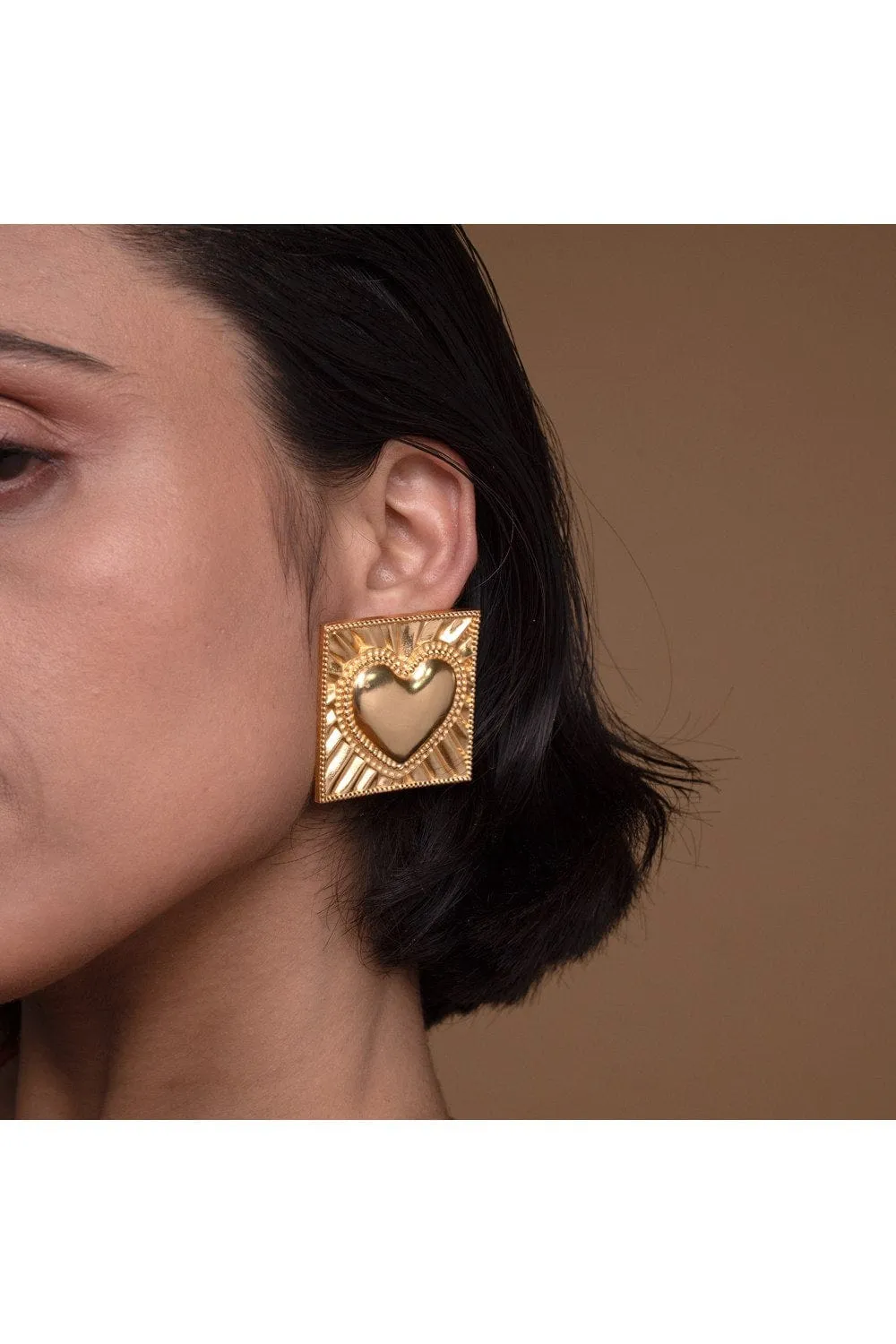 Vintage Heart Earring
