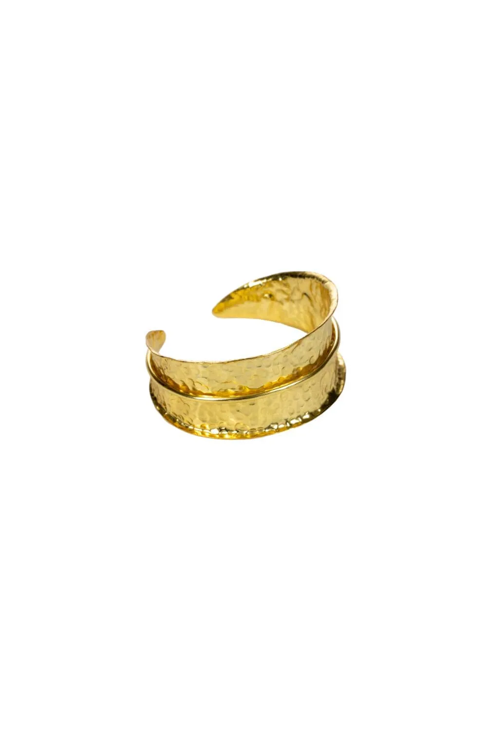 WILD LEAF CUFF - GOLD TONE