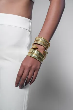 WILD LEAF CUFF - GOLD TONE