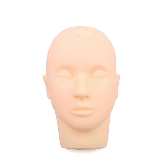 zwellbe Training Mannequin Flat Head Grafting Eyelashes Trainer Tool Massage Mannequin Head For Eyelash Extension Practice